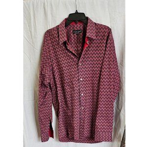 Jared Lagn Zig Zag Cotton Button-Up Shirt